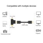 3-in-1 HDMI Female to Mini HDMI Male + Micro HDMI Male Adapter (Black) - Image 4